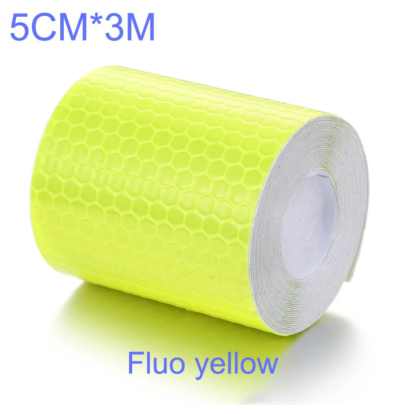 Solid Color Reflective Stickers Personality Waterproof Car Class Modification Warning Signs Highlighting Safety Reflective Strip