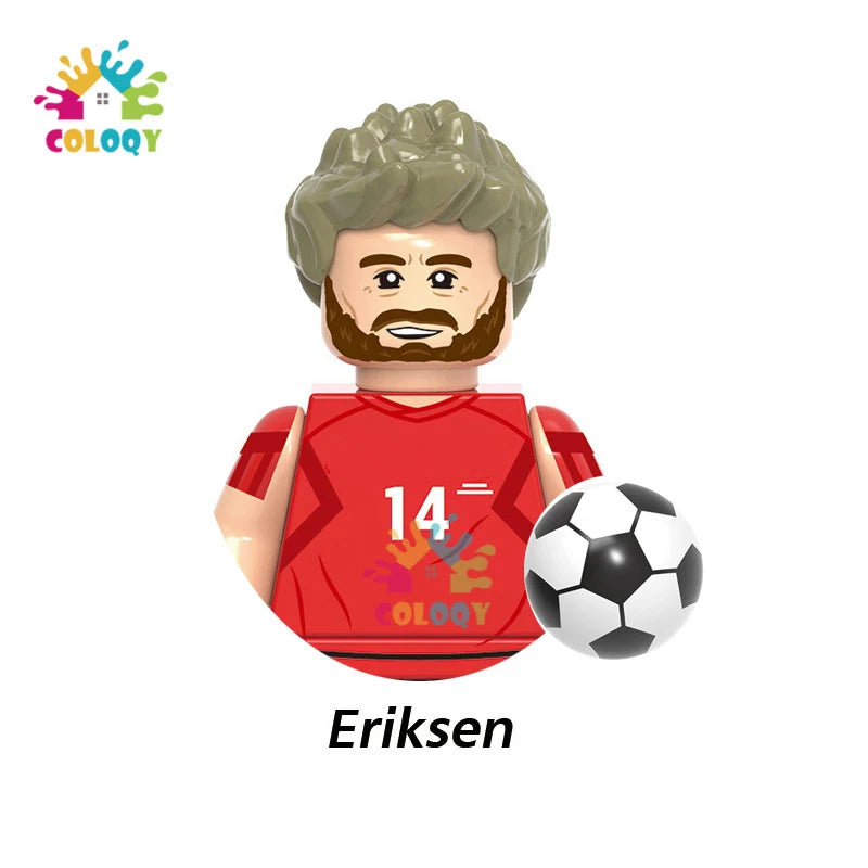 Kids Toys World Famous Football Stars Building Blocks Sport Player Mini Action Figures Golden Cup Toys For Boys Birthdays Gifts