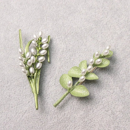 Baroque Luxury Botanical Branch and Leaf Design Brooch for Men and Women, Jewelry Accessories, Wedding, Holiday, and Party Gift