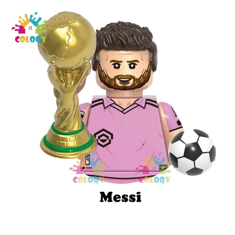 Kids Toys Football Stars Building Blocks Sport Player Mini Action Figures Toys For Boys Christmas Gifts