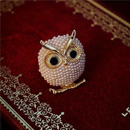 Baroque Luxury Beautiful Owl Animal Design Brooch for Men and Women, Jewelry Accessories, Wedding Holiday Party Gift