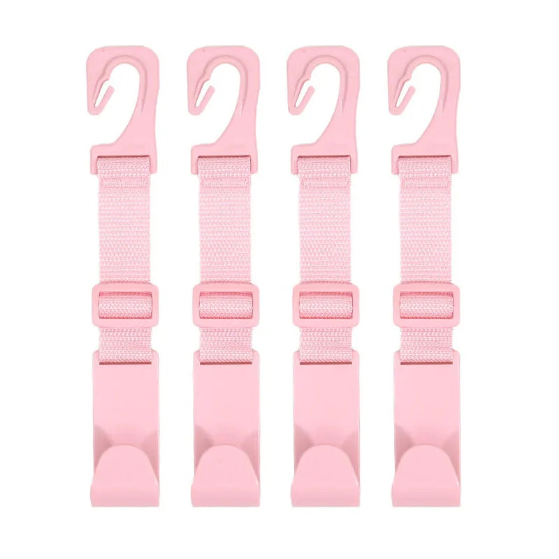 4Pcs Car Hook For Car Rear Seat Back Hooks Headrest Hanger Clip Universal Adjustable Holder Storage Car Interior Accessories