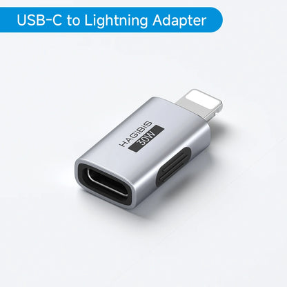 Hagibis USB C To Lightning Adapter Male to Female Charging Converter Date Transfer for iPhone 13/14 Pro Max AirPods 1 EarPods