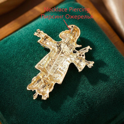 Beaut&Berry Classic Enamel Scarecrow Brooches for Women Unisex Figure Pins Casual Party Jewelry Accessories Gifts Decoration