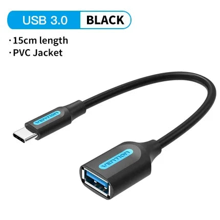 Vention USB C OTG Adapter USB A to Type C Adapter Cable USB3.0 2.0 5Gbps Data Adapter Type-C Converter for MacBook Pro Xiaomi 17