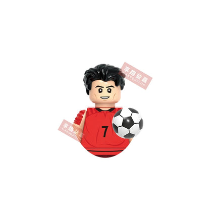 2026 NEW World Famous Football Players Figurine Messi Ronaldo Neymar Lewandowski Mini Action Building Block Model Toy Kids Gifts