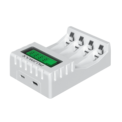 PUJIMAX 4 Slots 1.2V Smart Battery Charger LCD Display For AA/AAA NiCd NiMh Rechargeable Battery Portable Fast Charging Adapter