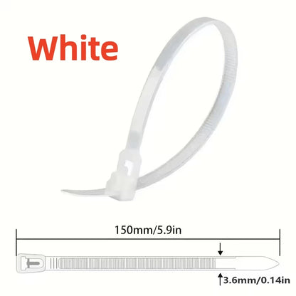 10Pcs Reusable Cable Ties Cable Lock Loop Nylon Ties Removable Recyclable Mixed Colours Black White Cable Ties