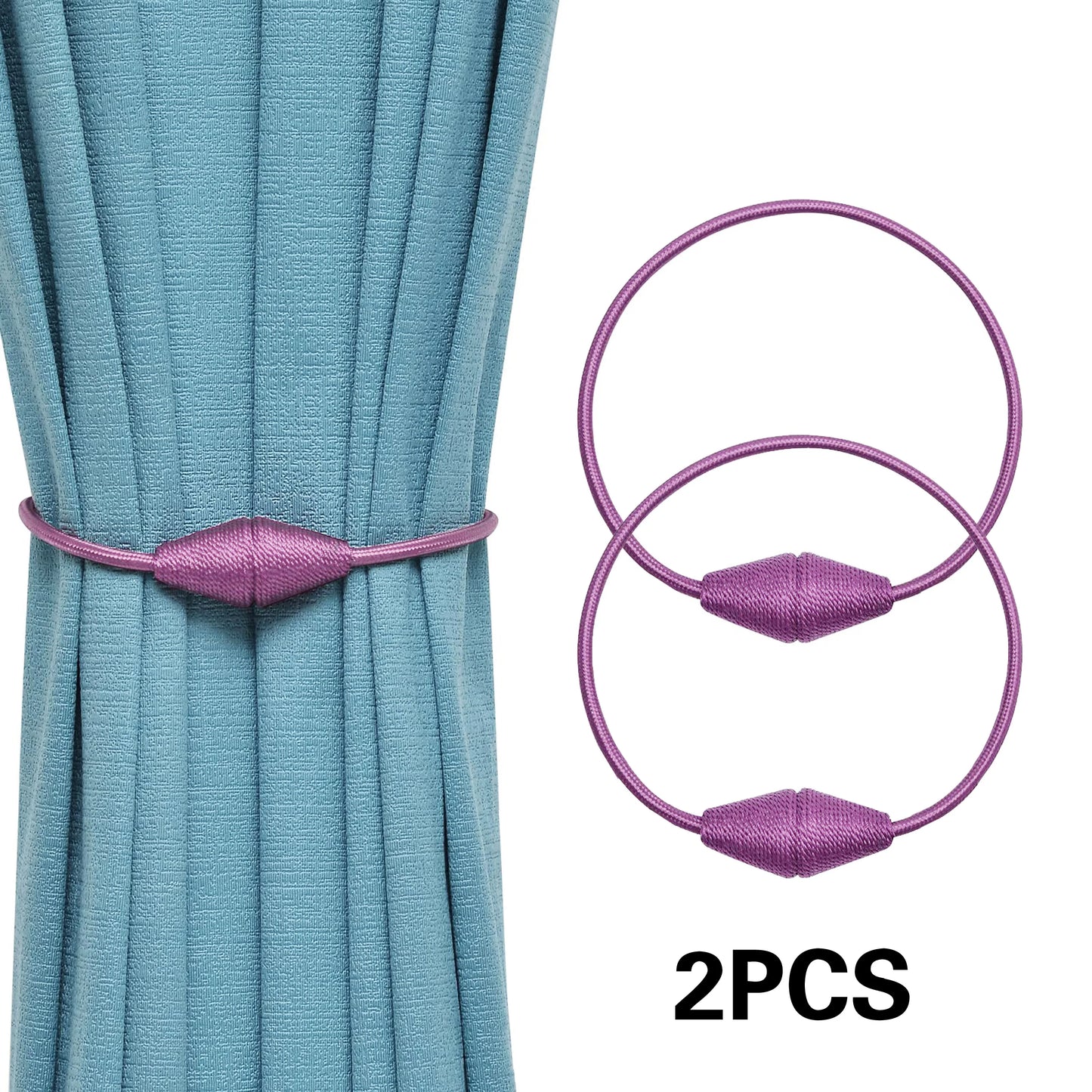 2pcs European style conical shaped strong magnetic curtain tiebacks for thin or heavy curtains, suitable for home, living room