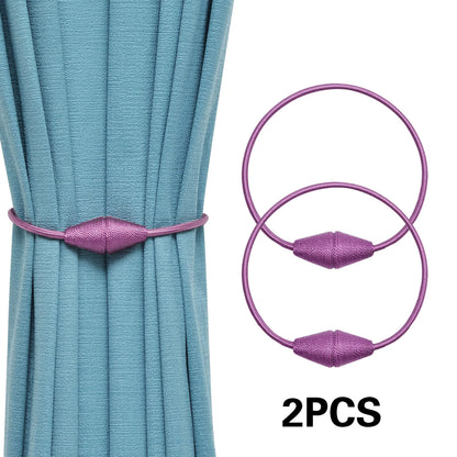 2pcs European style conical shaped strong magnetic curtain tiebacks for thin or heavy curtains, suitable for home, living room