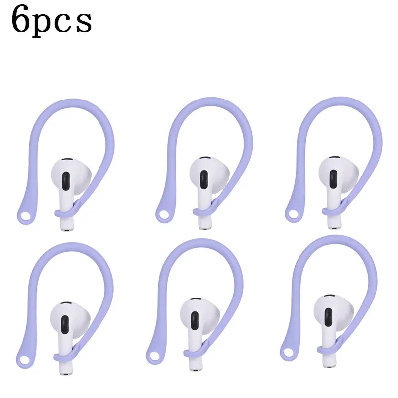 1/3/5/6Pairs Silicone Ear Hooks for Apple AirPods Pro Accessories Anti-fall Bluetooth Earphone Holder for AirPods 3 Earhooks