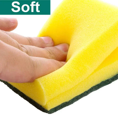 5PCS Kitchen Sponges Dual-Sided Scrub Pads Super Absorbent Dish Towel Scratch Resistant Scrubbing Sponge Highly Absorbent