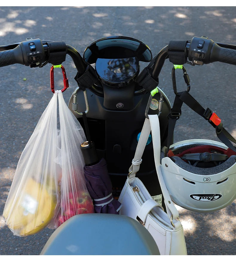 2PCS Heavy Duty Aluminium Alloy Hooks, Multi-functional Solid & Thick for Motorcycle, E-Bike, Scooter & Outdoor Use
