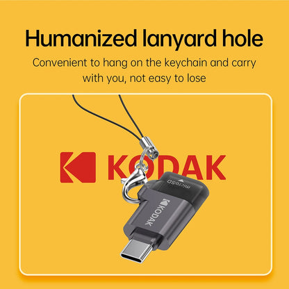 Kodak Type-C Micro SD Card Reader TF Memory Card High-speed Transmission Adapter