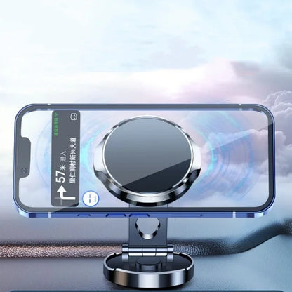 Car Mobile Phone Stand Strong Magnetic Car Holder 720° Foldable Round Bracket Support for Universal Phones Mount Holders