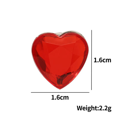 Wholesale Romantic Heart of the Ocean Brooches Blue Red Green Resin Crystal Pins For Women Girls Coat Blouse Bag Jewelry Gift