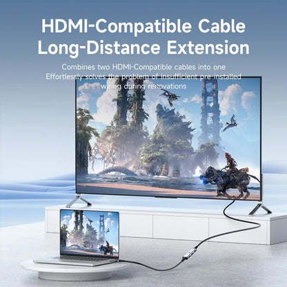 Hagibis HDMI Coupler 8K HDMI 2.1 Female to Female Connector Extension Cable Adapter for HDTV Monitor Laptops Projector Roku TV
