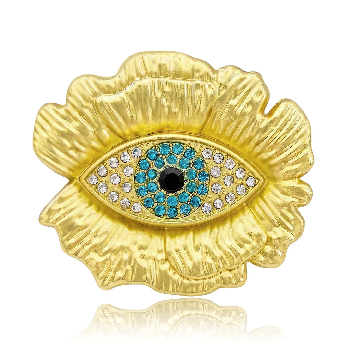 Beaut&Berry Luxury Glossy Devil's Eye Brooches for Women Unisex Novelty Pins Casual Party Jewelry Accessories Gifts Decoration