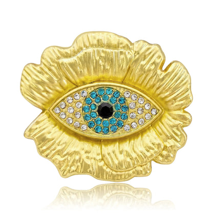 Beaut&Berry Luxury Glossy Devil's Eye Brooches for Women Unisex Novelty Pins Casual Party Jewelry Accessories Gifts Decoration