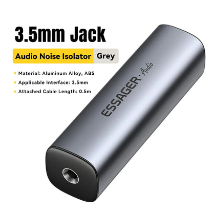 Essager 3.5mm Aux Cable Audio Noise Filter Ground Loop Noise Isolator Eliminate Cancelling for Home Stereo Car Audio System