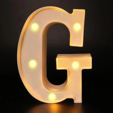 Alphabet LED Night Lights Luminous Number Letter Lamp 16cm Letter Light for Home Wedding Birthday Christmas Party Decoration