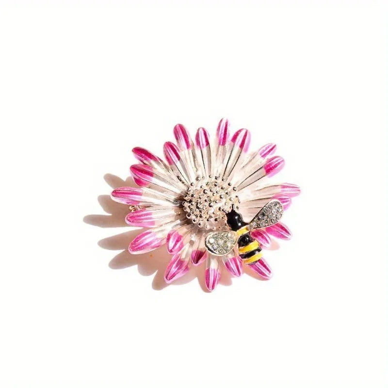 SKEDS Ladies' Exquisite Countryside Chrysanthemum Brooch Elegant Suit Accessory Coat Corsage High-End Luxury Sunflower Pin