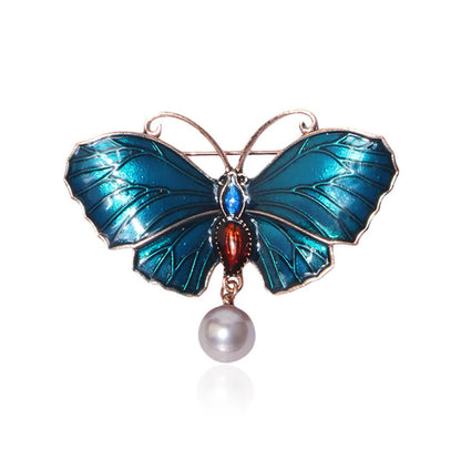 Classic Rhinestone Butterfly Brooches For Women Vintage Beauty Casual Brooch Pins Clothing Accessories Party Wedding Gifts