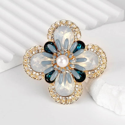 Baroque Luxury Beautiful Cross Floral Design Brooch for Men and Women, Jewelry Accessories, Wedding Holiday Party Gift