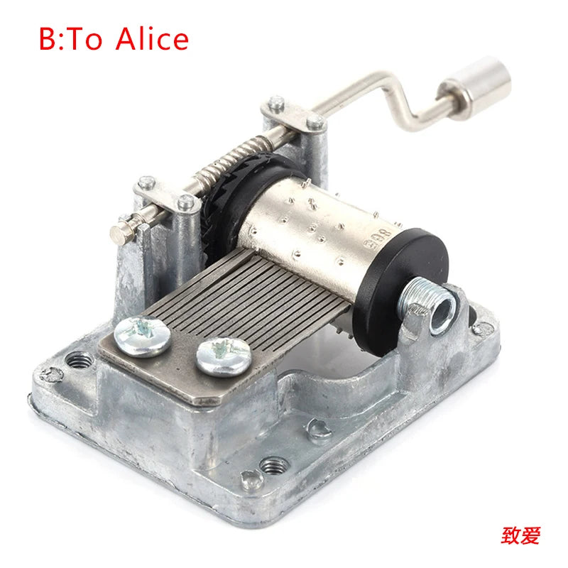 Hand-Cranked Music Box Movement Metal Rocker Mini Diy Gift Music Mechanical Decorative Collectibles For Girl Boy friend