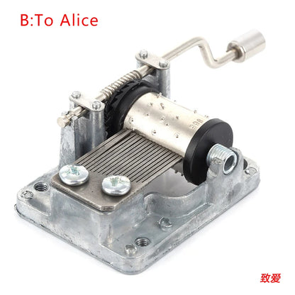 Hand-Cranked Music Box Movement Metal Rocker Mini Diy Gift Music Mechanical Decorative Collectibles For Girl Boy friend