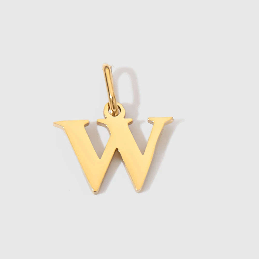 eManco Stainless Steel Cut 26 Letters Charm DIY Women's Necklace Bracelet Jewelry Making Factory Direct Sales