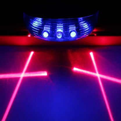 Bicycle Bike LED Lights  2 Lasers 5 LED Waterproof Cycling Taillight Safety Warning Taillight MTB Bike Rear Tail Lights