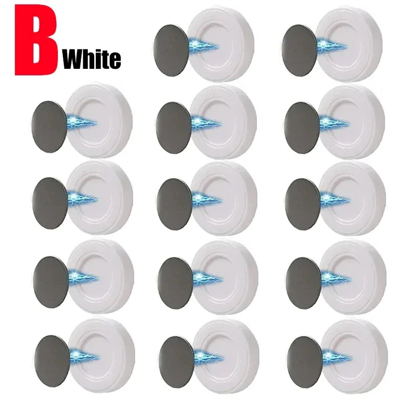 2sets - Strong Magnetic Hooks Anti-Lost Magnet Holder Remote Control Storage Hooks Wall Mount Fridge Stickers Hook for Home Organizer