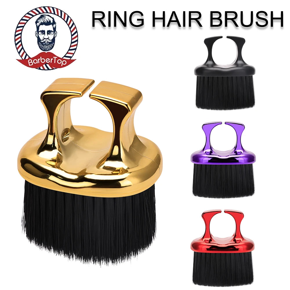 Ring Neck Duster Barber Remove Loose Hair Brush Hair Cutting Brush Soft Hair Cleaning Brush Hairdressing Tools
