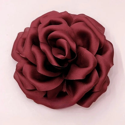 11CM Handmade Fabric Rose Flower Brooch Korean Fashion Corsage Lapel Pins for Women Accessories Wedding Party Jewelry