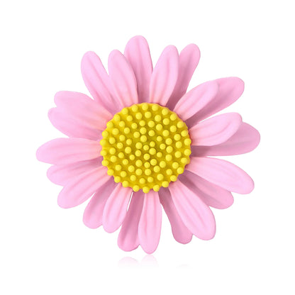 Beaut&Berry Trendy Enamel Daisy Brooches for Women Unisex Plant Sunflower Pins Casual Party Jewelry Accessories Gifts Decoration