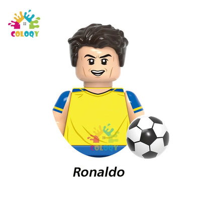 Kids Toys World Famous Football Stars Building Blocks Sport Player Mini Action Figures Golden Cup Toys For Boys Birthdays Gifts
