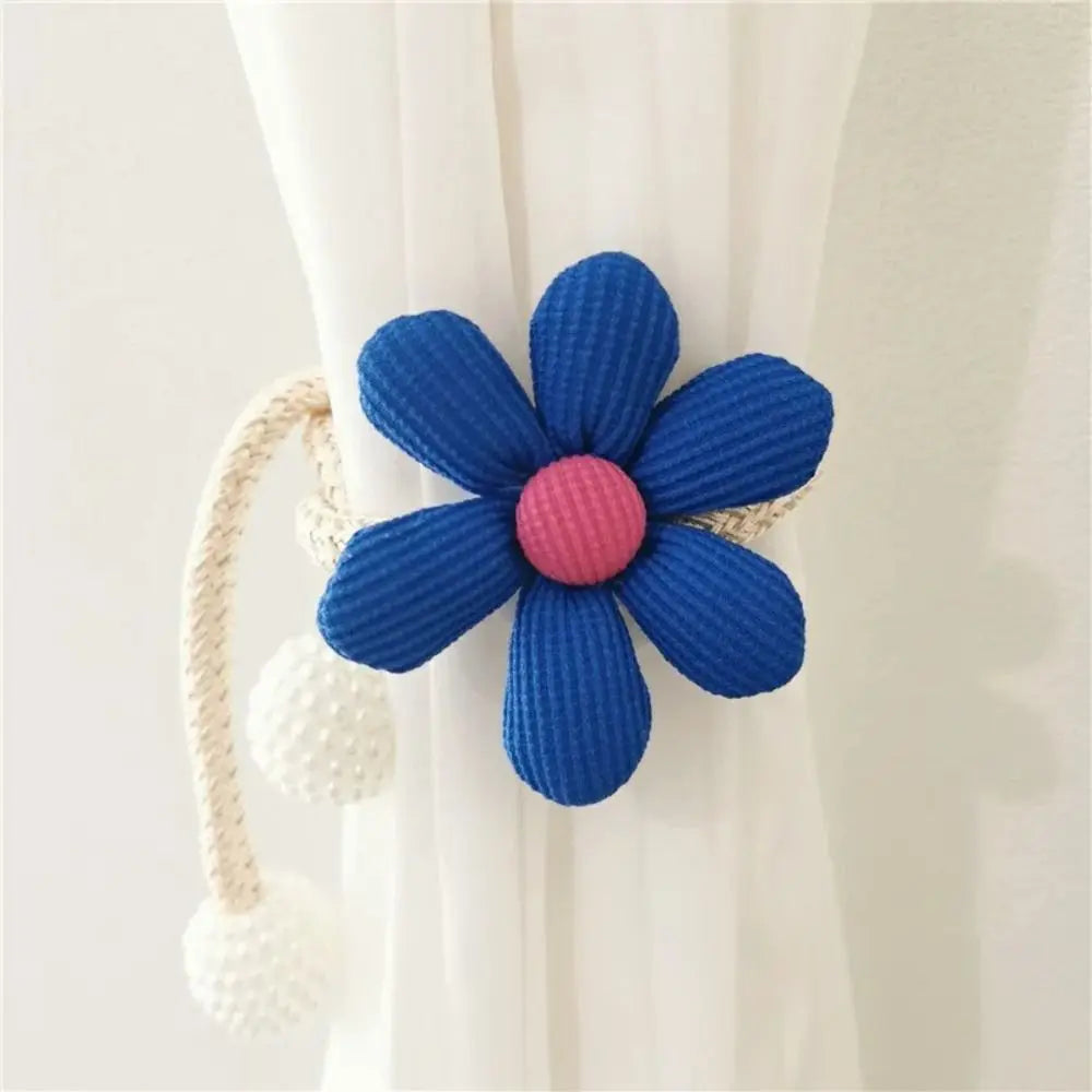 1pc Cute Magnetic Buckle Curtain Buckle Clip Flower Shape Pearl clasp Curtain Tieback Curtain Holders Kids Room