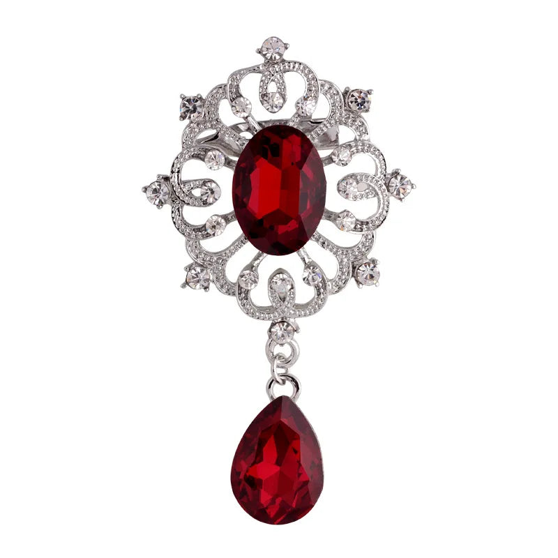 High fashion pins court vintage crystal brooch fashion pendant wedding women's brooch pin jewelry gifts