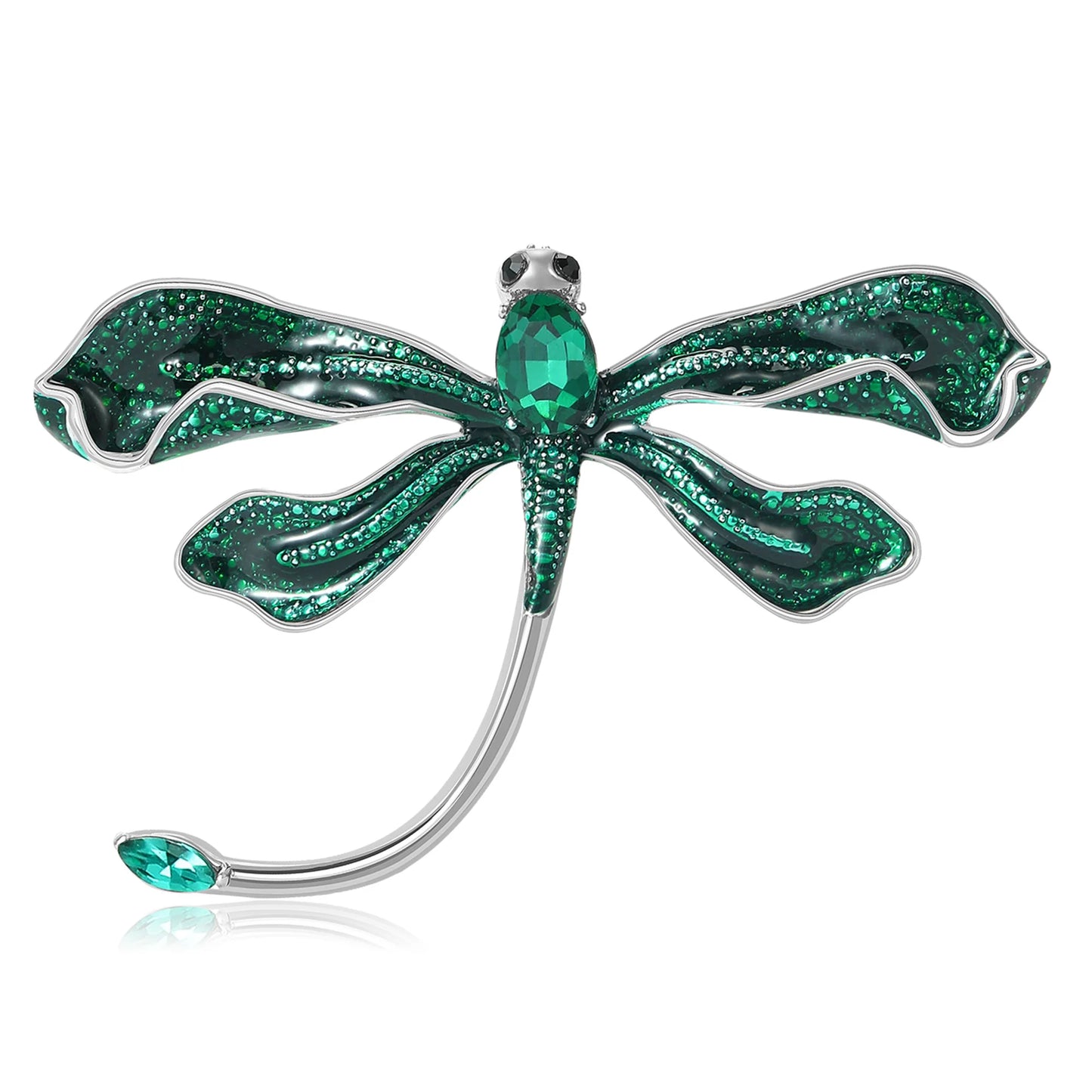 Beaut&Berry Luxury Enamel Dragonfly Brooches for Women Unisex Insect Pins Casual Party Jewelry Accessories Gifts Decoration