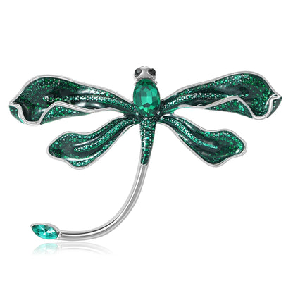 Beaut&Berry Luxury Enamel Dragonfly Brooches for Women Unisex Insect Pins Casual Party Jewelry Accessories Gifts Decoration