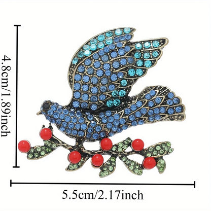 Baroque Luxury Beautiful Peace Dove Bird Design Men Women Brooch Pin，Jewelry Accessories, WeddingHolidayPartyCoupleSurprise Gift