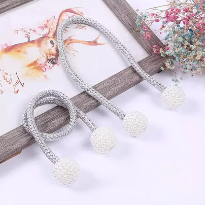 Curtain magnet buckle without punching creative versatile rope ties decoration modern simple straps 2pcs