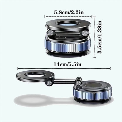 1 Pcs 360° Upgraded Adjustable&Foldable Magnetic Car Mobile Phone Holder Hollow Out Design Rotatable Zinc Alloy And ABS Material