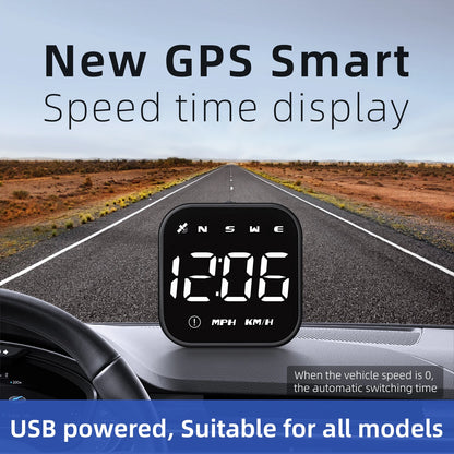 Universal Car Mini HUD G4S GPS Head Up Display Auto Digital KMH/MPH Speedometer Black / Green Font Speed Board  Projection