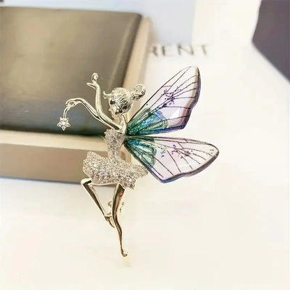 Multicolour Trendy Acrylic Brooches Faery Elf Butterfly Dragonfly For Women Fashion Insect Jewelry For Birthday Party Daily