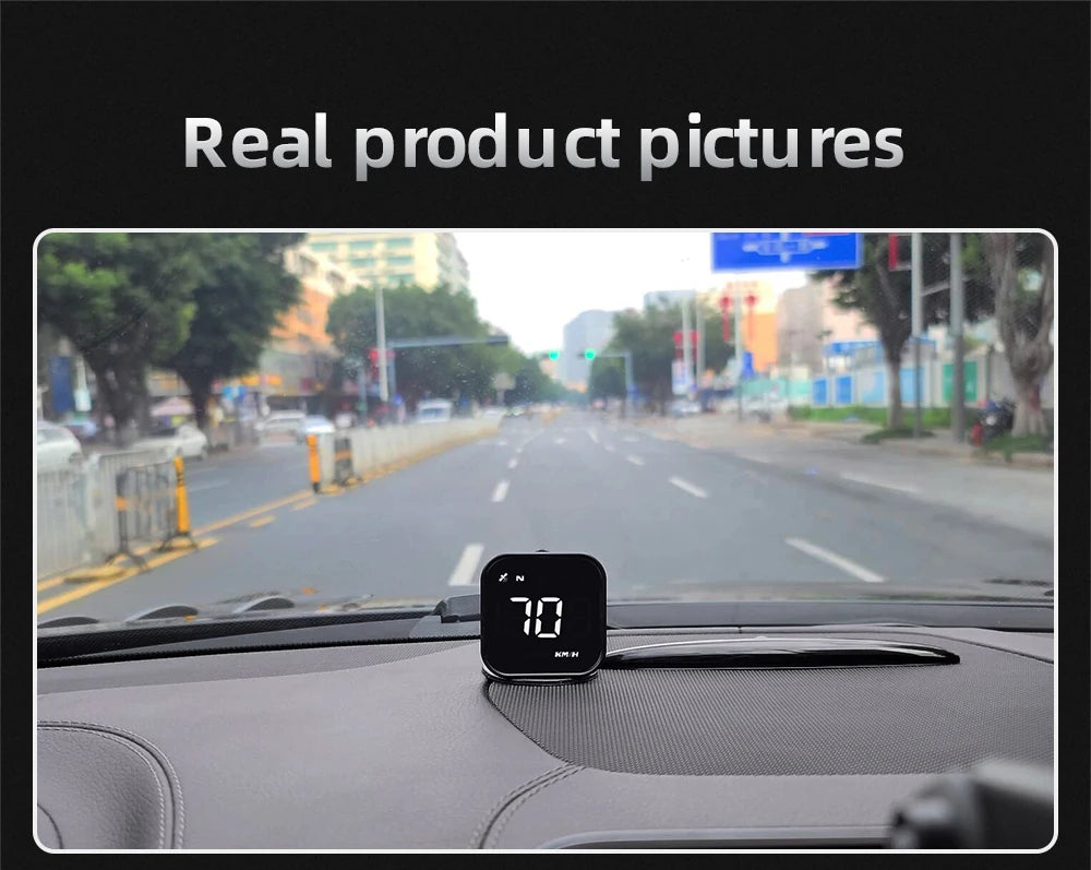 Universal Car Mini HUD G4S GPS Head Up Display Auto Digital KMH/MPH Speedometer Black / Green Font Speed Board  Projection