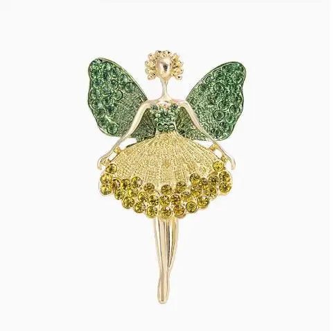 Fashionable and cute angel brooch with full diamond alloy clip