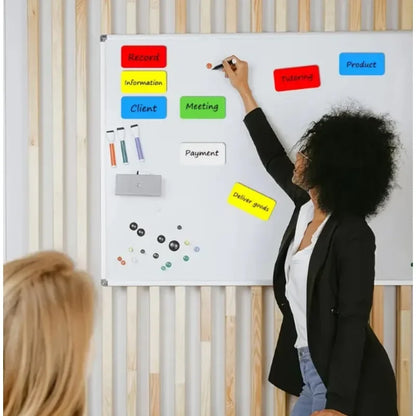 Magnetic Label Stickers Reusable Dry Erase Shelf Tag Stickers DIY Identification Classify Stickers for Stationery Office Storage