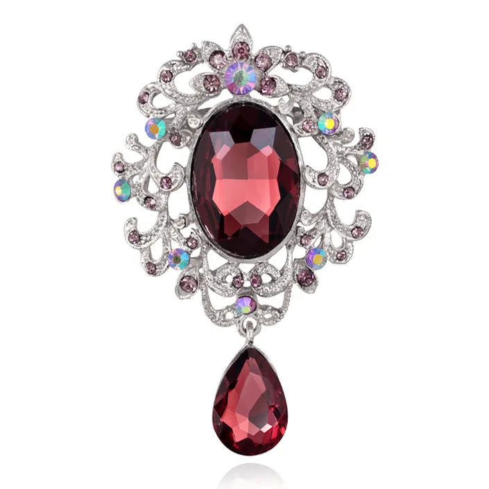 High fashion pins court vintage crystal brooch fashion pendant wedding women's brooch pin jewelry gifts